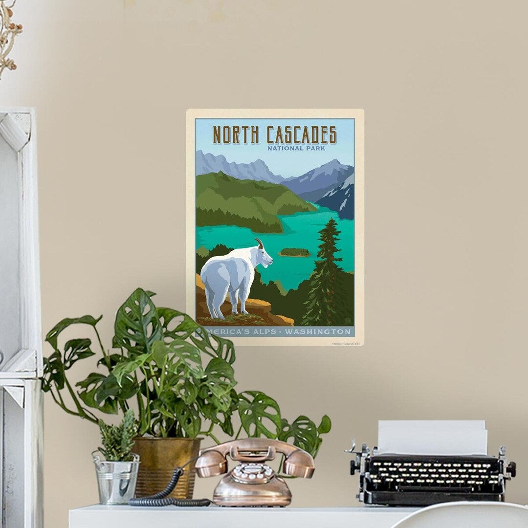 Wall Decal North Cascades National Park Washington, Peel & Stick Wall
