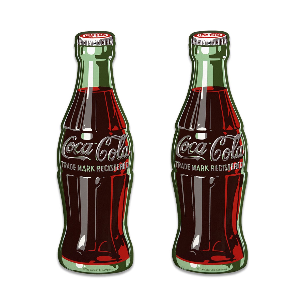 Coca-cola 1950s Contour Bottle Vinyl Sticker, Set of 2 Stickers