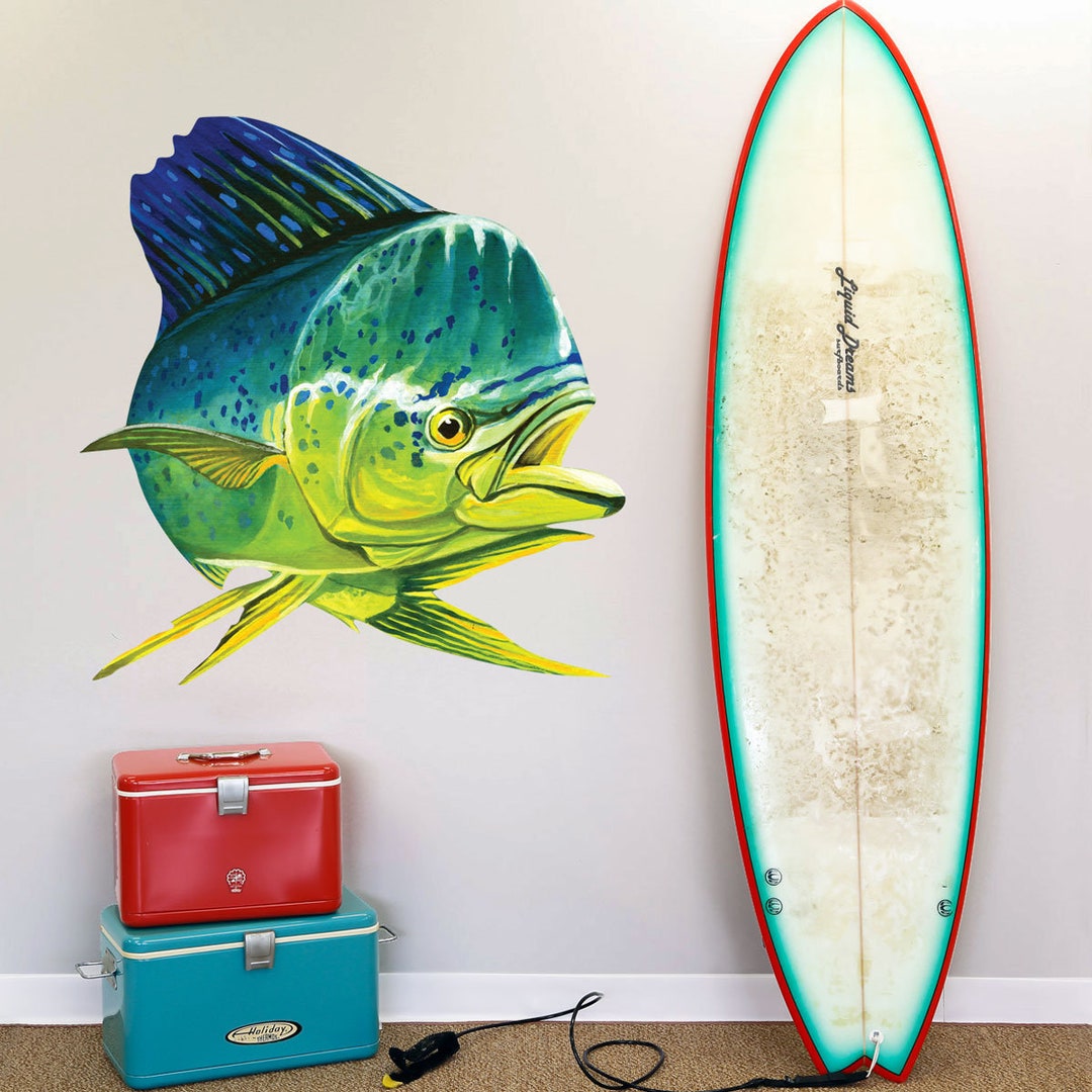 Mahi Mahi Wall Decal, Saltwater Fish, Dolphinfish, Florida Fishing, Mahi Mahi Wall Sticker