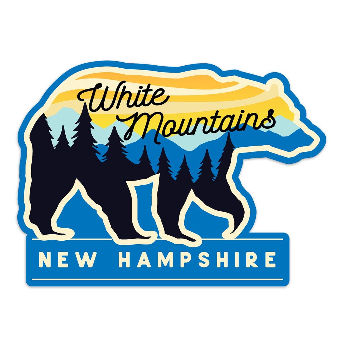 thumbnail image 2 of White Mountain National Forest NH Decal – 4x2.6 Inch – 2 Pack, Brown 2 of 5