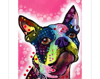 Boston Terrier Dog Pop Art Vinyl Sticker