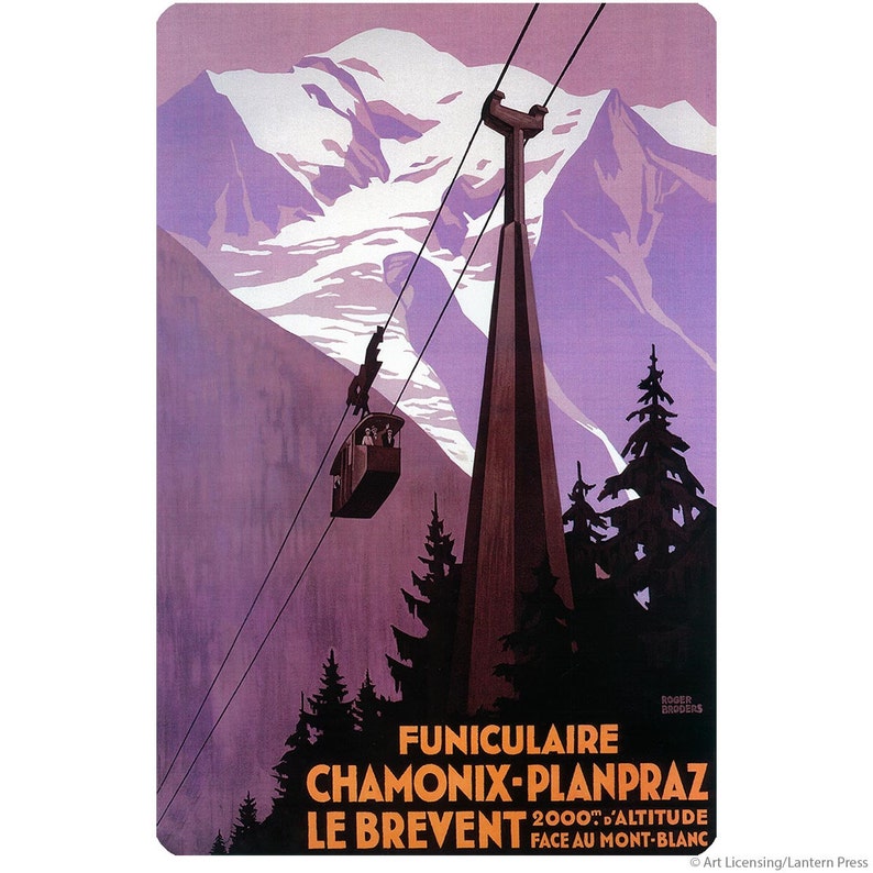 Funiculaire Chamonix France Skiing Wall Decal