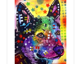 Australian Cattle Dog Pop Art Vinyl Sticker