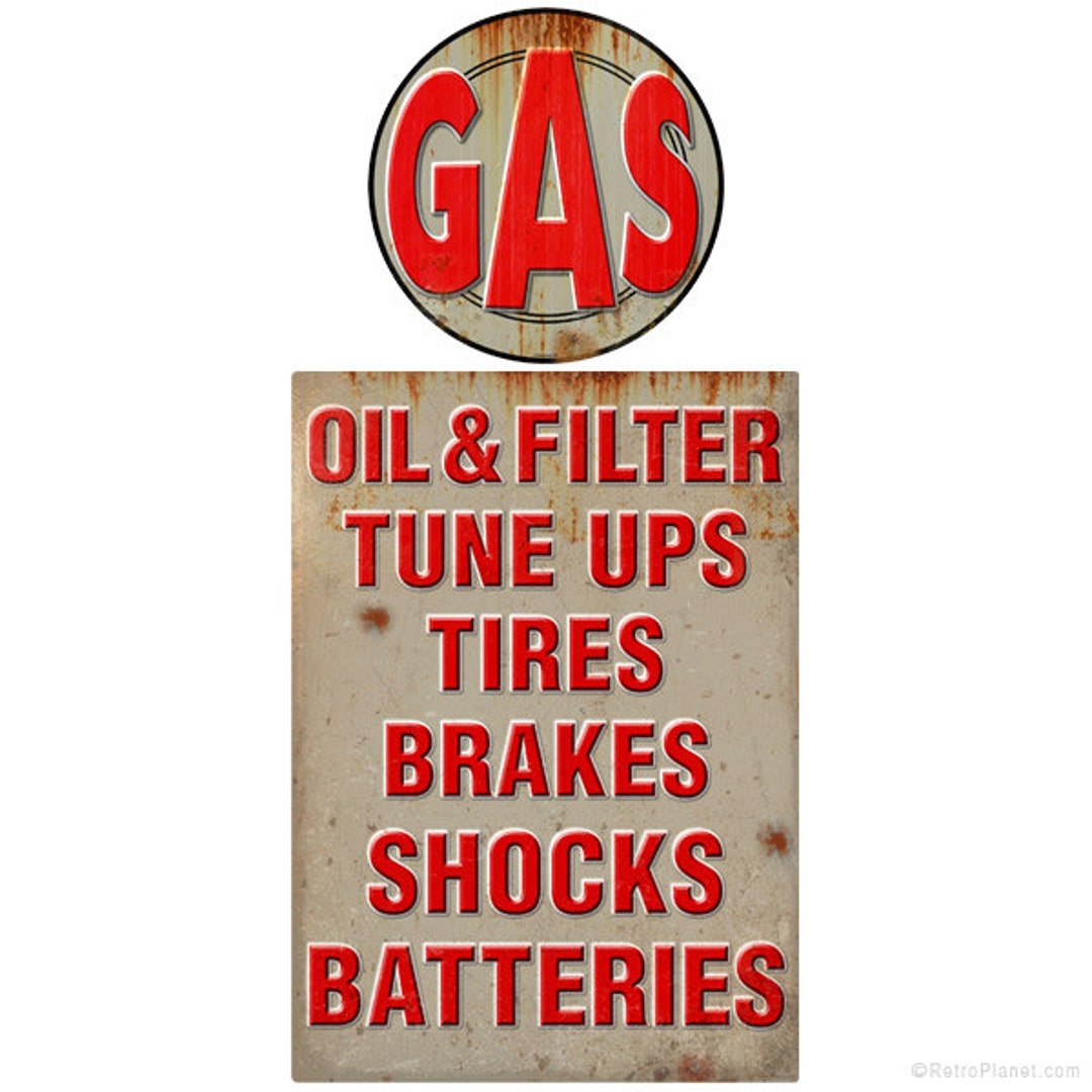 Gas Station Service Wall Decal Set - Etsy