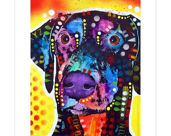 Doberman Dog Pop Art Vinyl Sticker