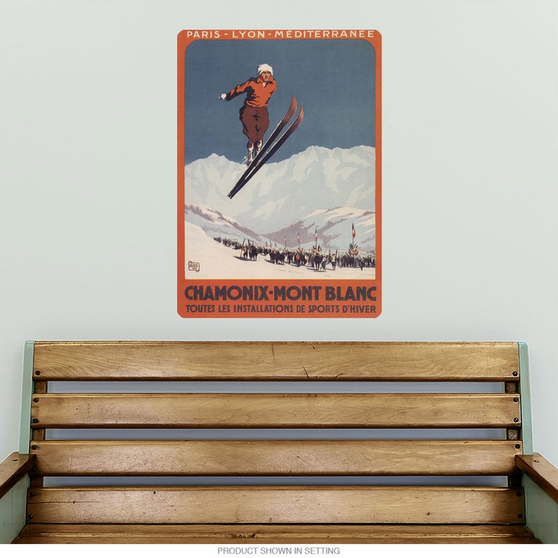 Chamonix France Ski Jump Wall Decal