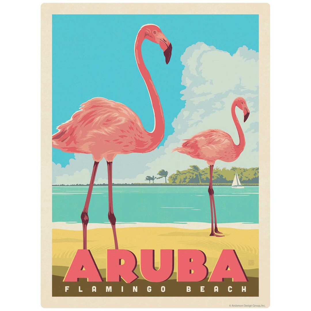 Aruba Bumper Sticker Decal - 5" Vinyl, Waterproof & UV Resistant, For Cars, Laptops, Windows | Made In USA