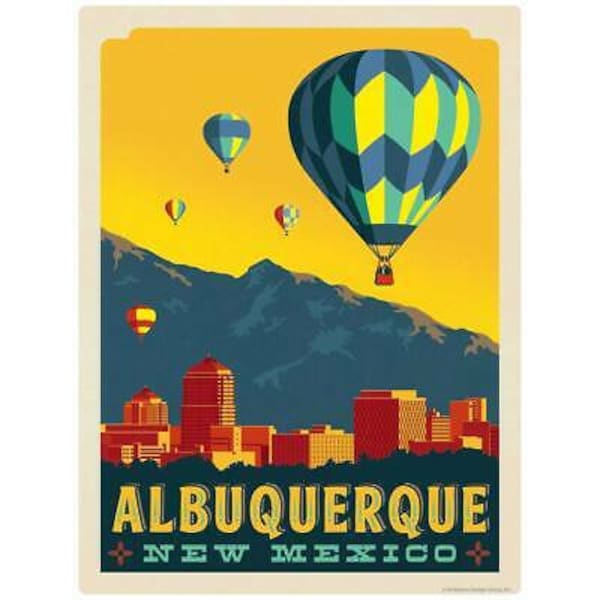 Albuquerque New Mexico Hot Air Balloons Decal Peel and Stick