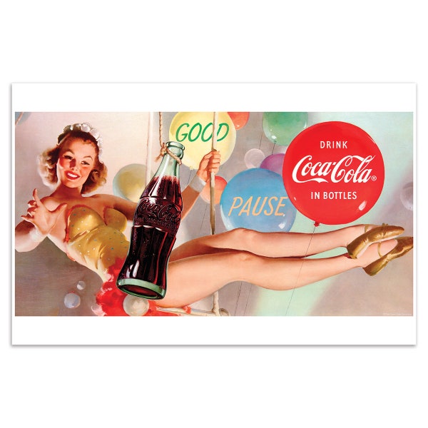 Coca-Cola 11 x 17 Print: Circus Girl , Officially Licensed Coca- Cola, Retro Decor, Made in the USA, Pop Art Poster, Nostalgic Artwork