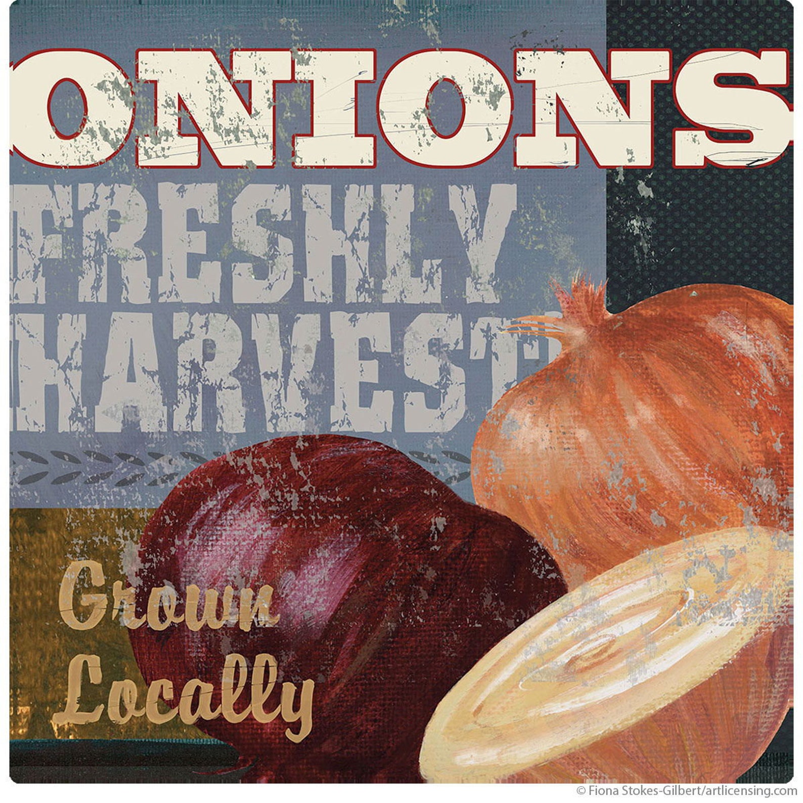 Onions Farm Fresh Artwork Wall Decal Etsy