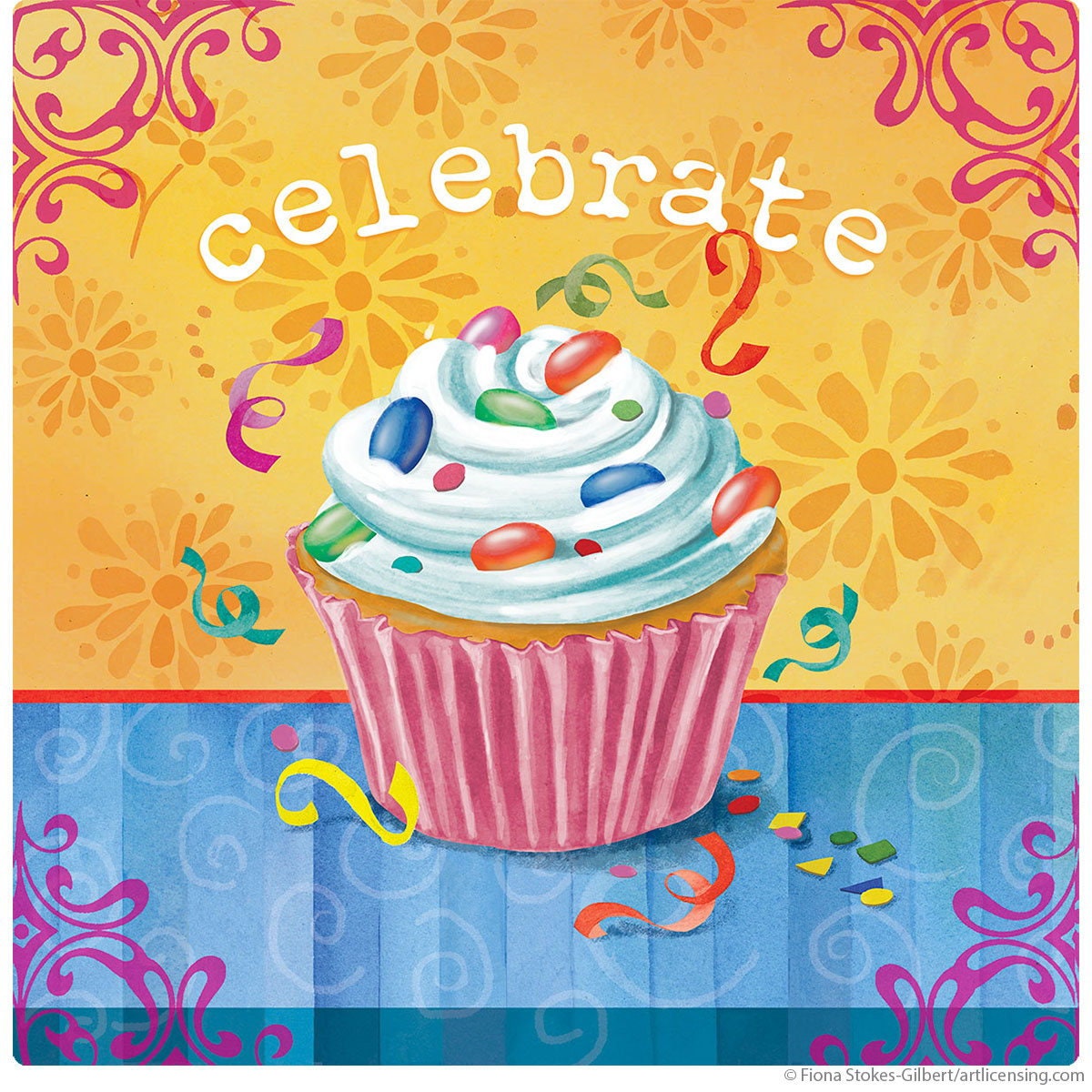 Celebrate Cupcake Artwork Wall Decal - Etsy