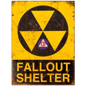 Fallout Shelter Civil Defense Decal Peel and Stick Decor Vintage Style
