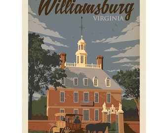 Williamsburg Virginia Governors Palace Decal Peel and Stick US Travel Souvenir Wall Sticker, Unique Wall Decor for Home, Business