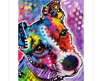 Jack Russell Dog Pop Art Vinyl Sticker