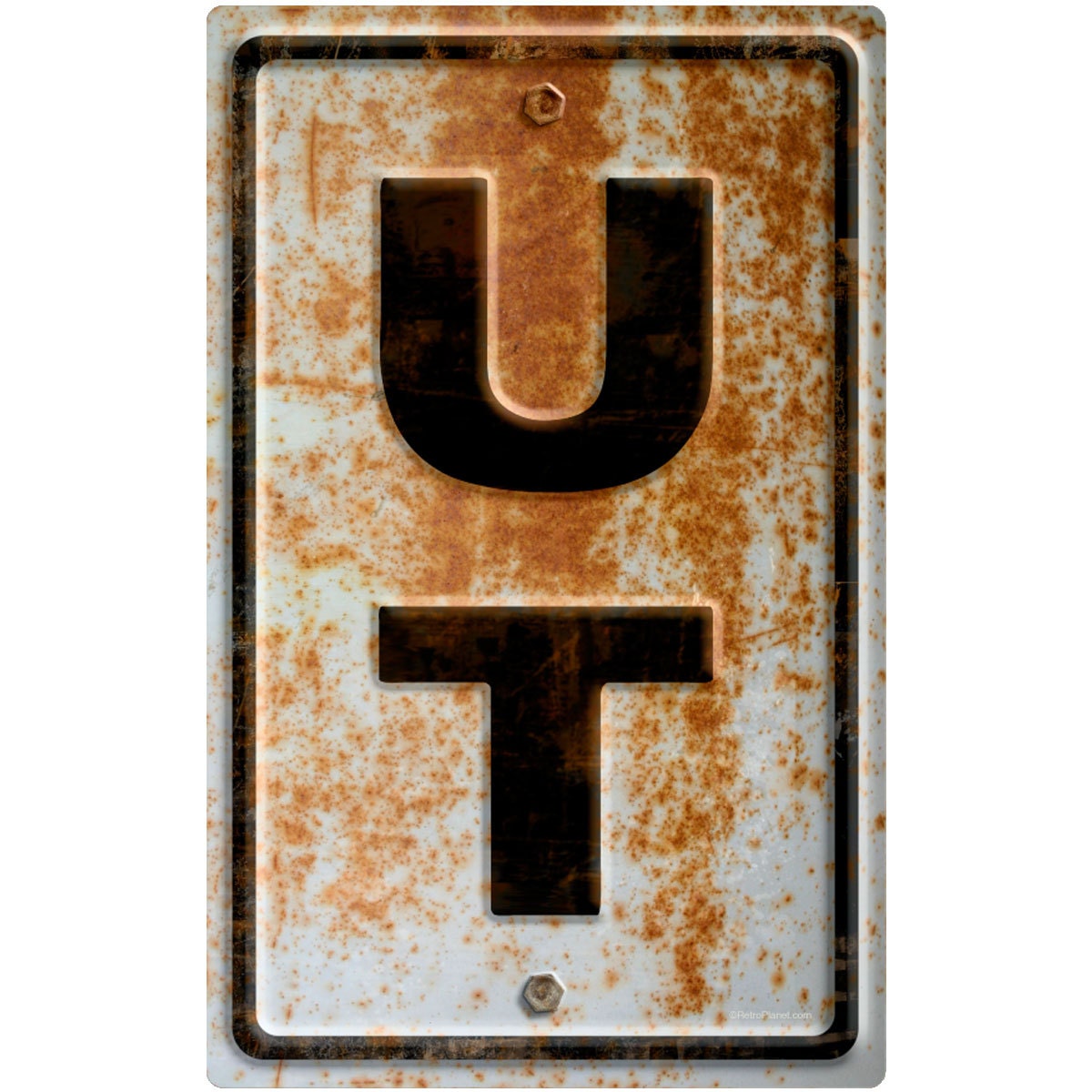 Utah UT State Abbreviation Rusted Wall Decal | Etsy