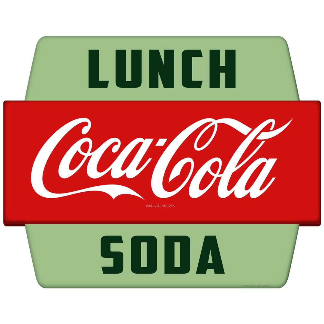 Coca-cola Vinyl Wall Decal, Lunch Soda, Retro 1950s Googie Kitchen