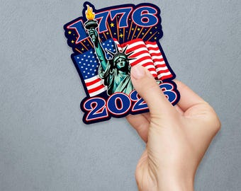 Vinyl Sticker, USA 1776 Liberty 2026, 250 Years of Freedom Die Cut Patriotic Decal, For Scrapbooking, Bumper, Window, Water Bottle, Gifts
