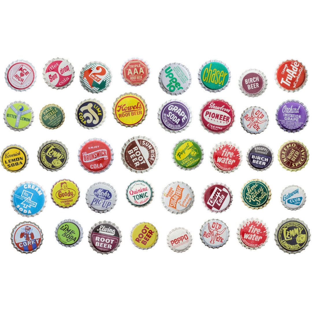 Colorful Soda Bottle Caps Vinyl Sticker Set for Scrapbooking Etsy
