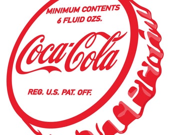 May include: Red and white Coca-Cola bottle top with the text "MINIMUM CONTENTS 6 FLUID OZS. Coca-Cola REG. U.S. PAT. OFF."
