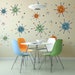 Atomic Starburst Decals Set Of 50 Plus Accents, Large MCM Decor,Peel and Stick Graphics for Inside and Outside Use 