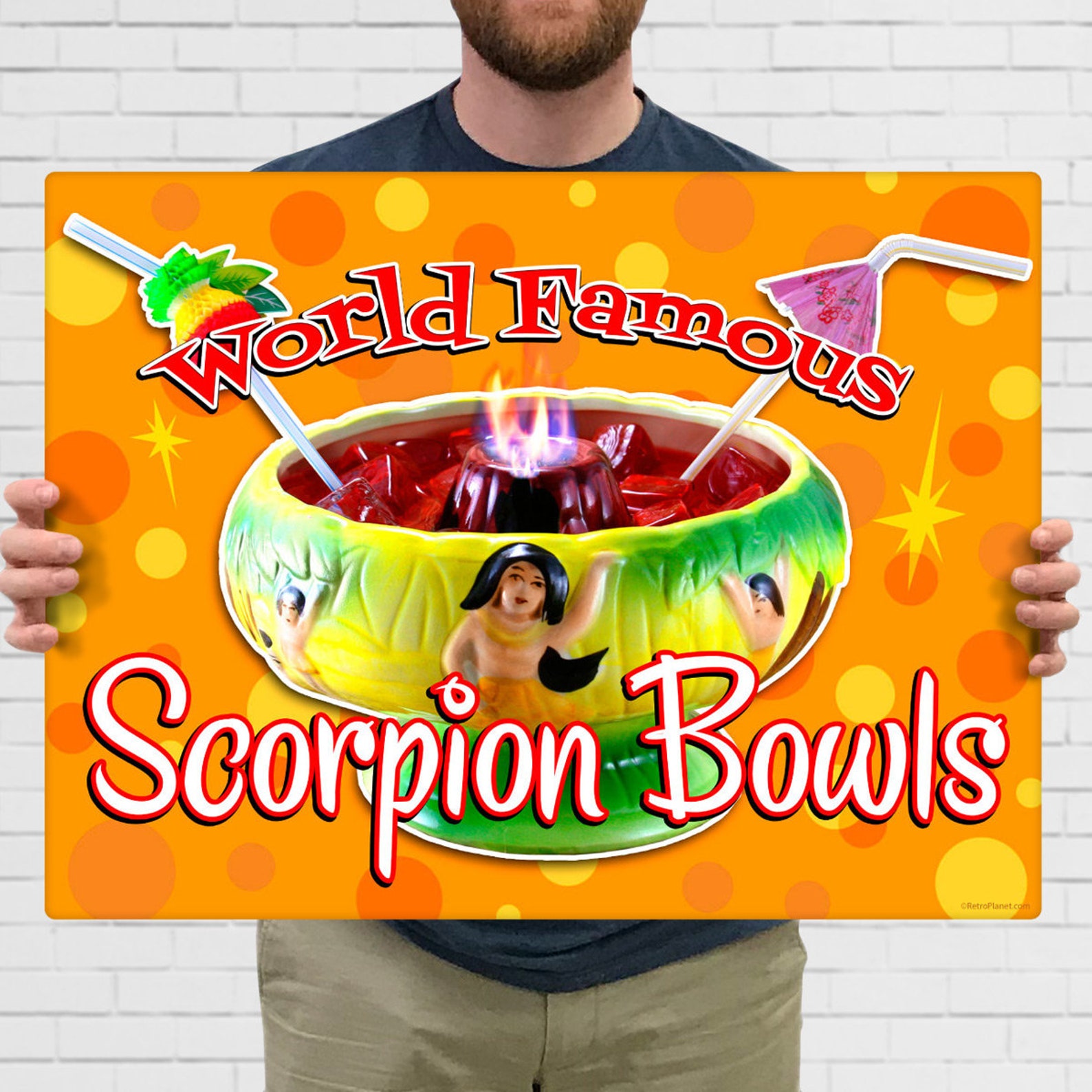 Famous Scorpion Bowls Wall Decal Cheerful Tiki Bar Trompe Etsy