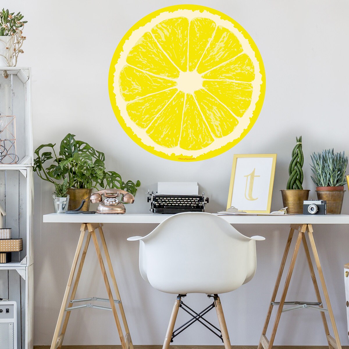 vinilo para mueble de cocina rodaja de limón - Murales de pared