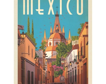 San Miguel de Allende Mexico Vinyl Sticker, Vintage Style Travel Decal