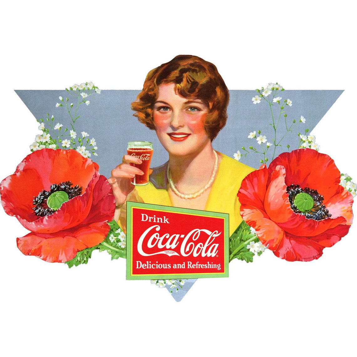 Drink Cocacola Flowers Wall Decal Etsy