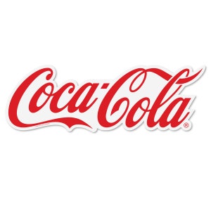 Coca-Cola Script Die Cut Vinyl Sticker, For Laptop, Appliances, Bumper Stickers, Coolers, Windows and More, Officially Licensed by Coca-Cola