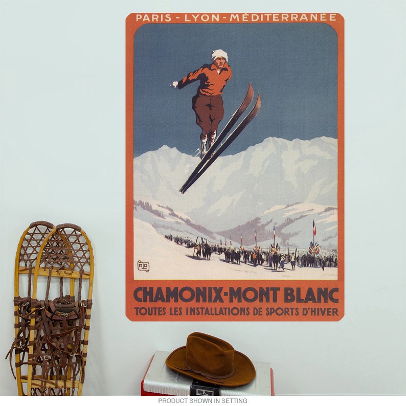 Chamonix France Ski Jump Wall Decal