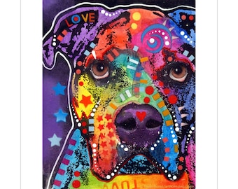 American Bulldog Dog Pop Art Vinyl Sticker