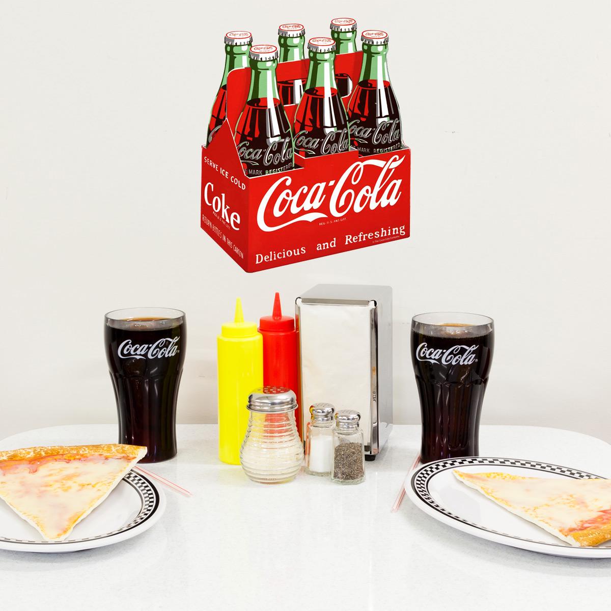 Coca-cola Six Pack Vinyl Wall Decal, Retro Kitchen Decor - Etsy