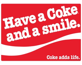 Coca-Cola Vinyl Sticker, Have a Coke and a Smile, Officially Licensed by Coca-Cola, Sticker For Cars, Coolers, Laptops, Window, DIY Projects