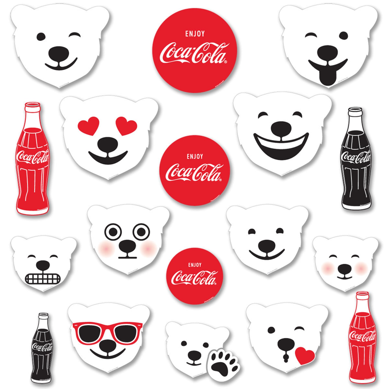 CocaCola Decal Set Emojis Polar Bears & BottlesVinyl Etsy Schweiz