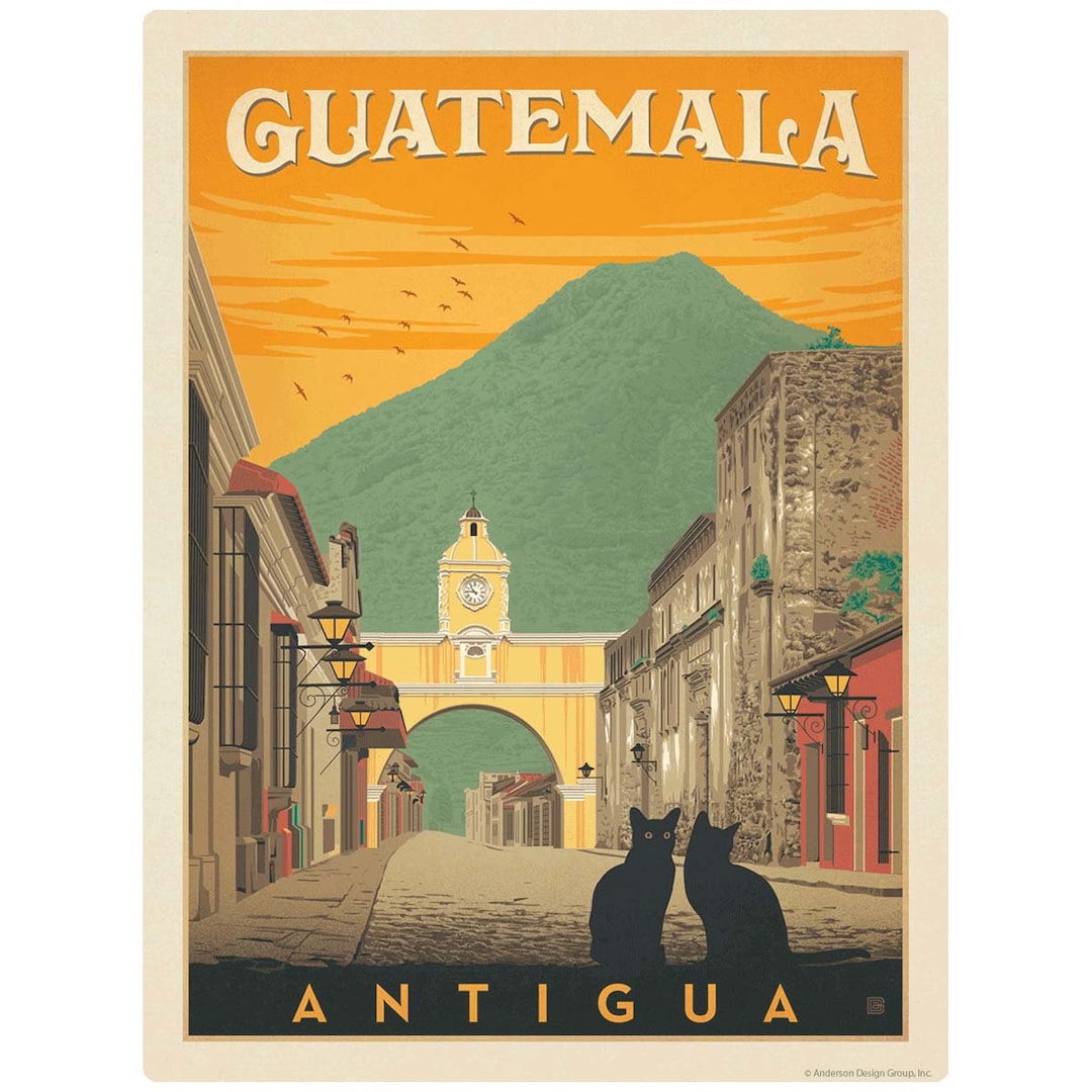 Antigua Guatemala Vinyl Sticker, World Travel Decal - Etsy