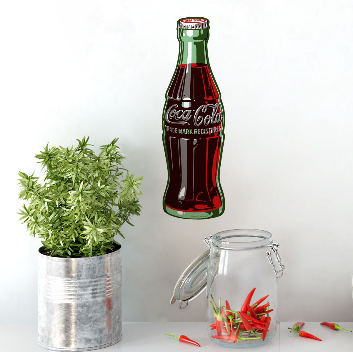 Coca-cola 1950s Bottle Decal Set, Retro Kitchen Decor - Etsy