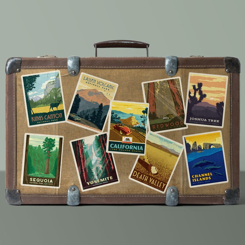 Sticker Bundle, California National Parks Vinyl Sticker Set of 9 ...