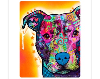Pit Bull Dog Heart U Pop Art Vinyl Sticker