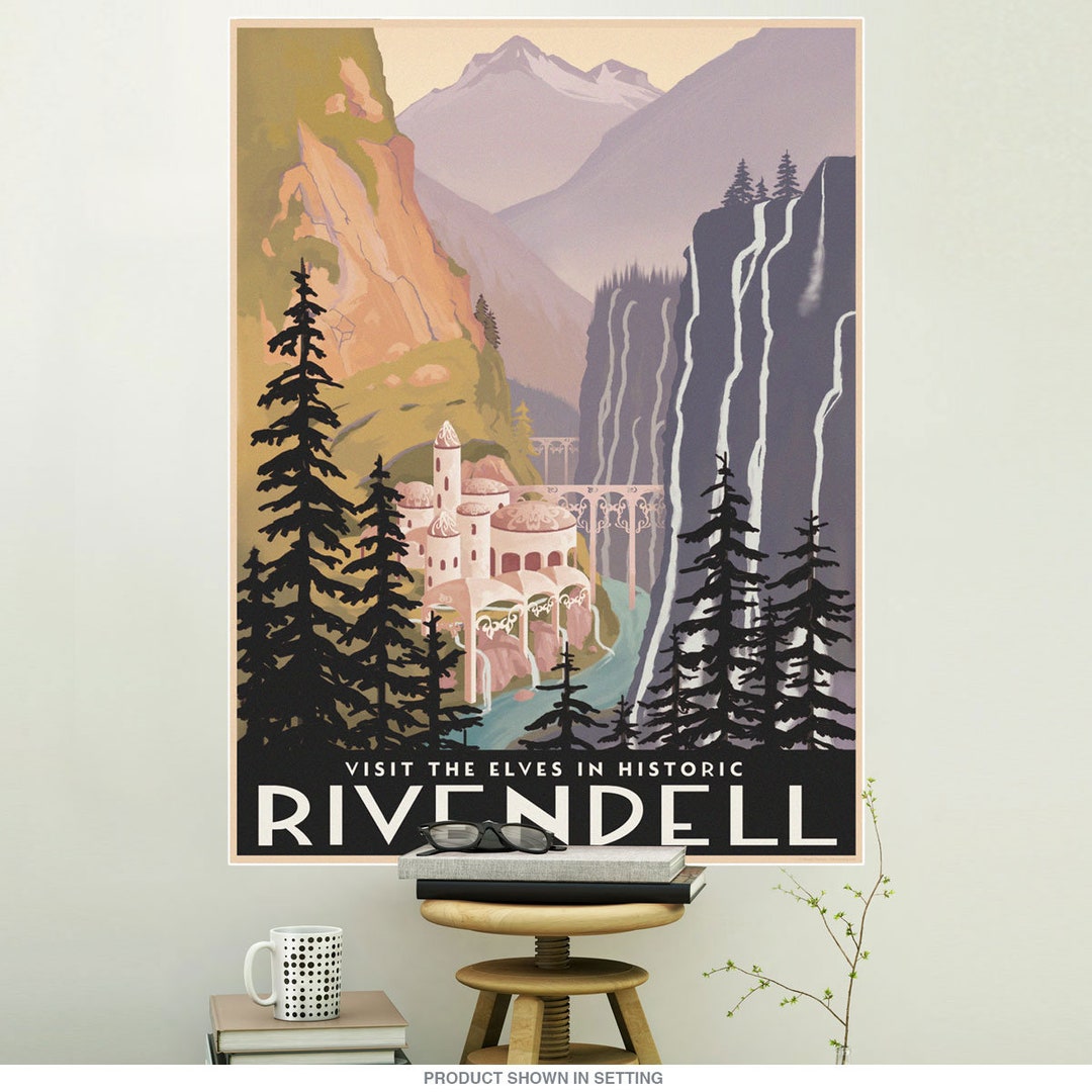 Rivendell Lord of the Rings Wall Decal Home Theater Media Room Etsy 日本
