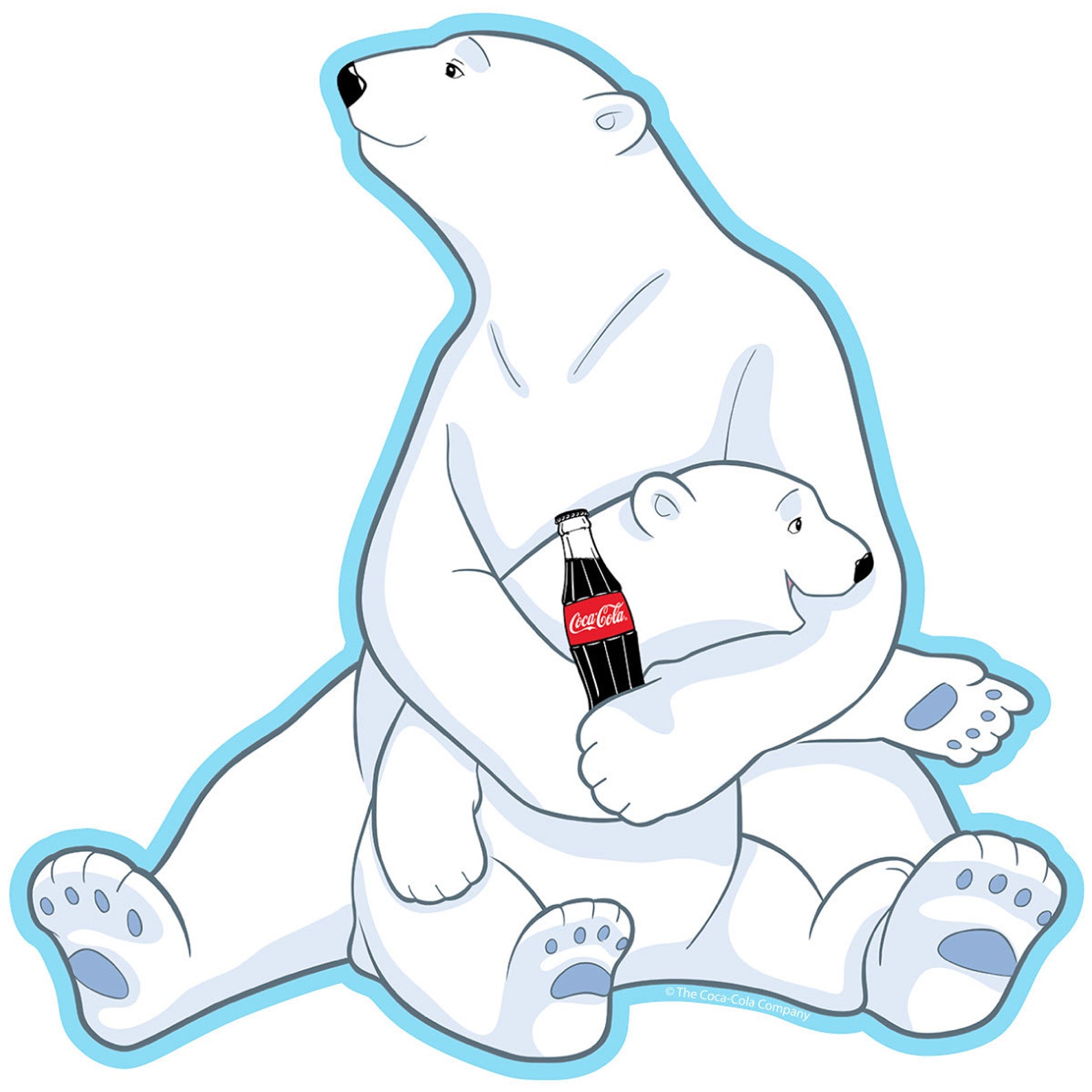 Cocacola Polar Bear Warm Hug Vinyl Sticker Etsy