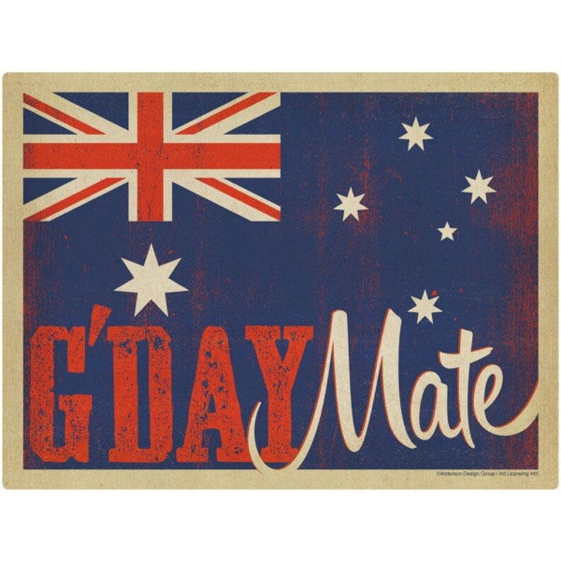 Australian Flag Good Day Mate Wall Decal Etsy