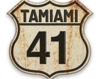 Calcomanía Tamiami Trail US 41, calcomanía de vinilo con orgullo del estado de Florida