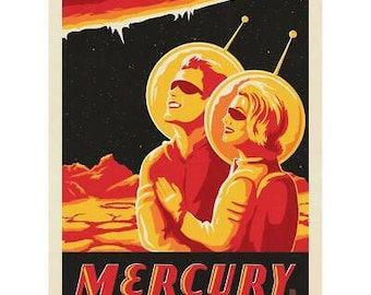 Mercury Space Travel Wall Decal, Peel and Stick Graphic