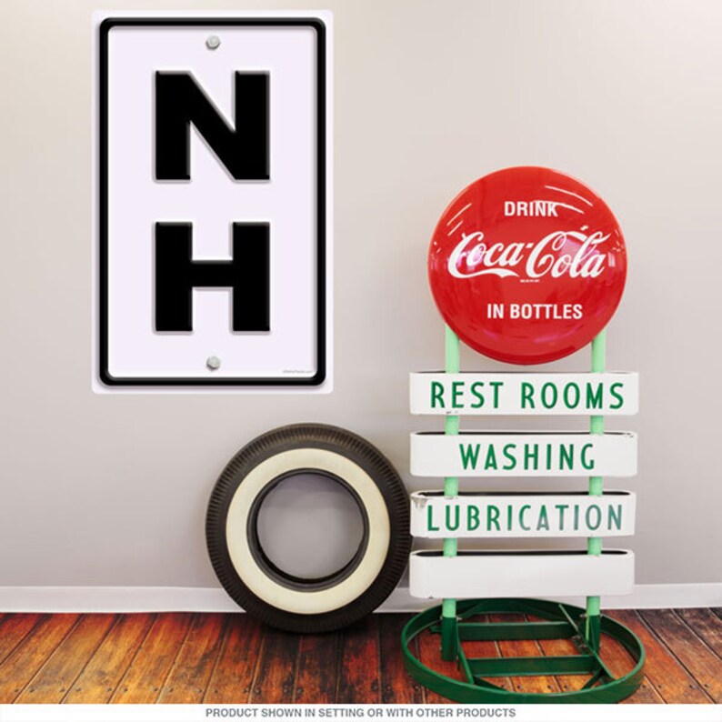 New Hampshire NH State Abbreviation Wall Decal Etsy