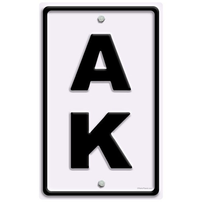 Alaska AK State Abbreviation Wall Decal Etsy