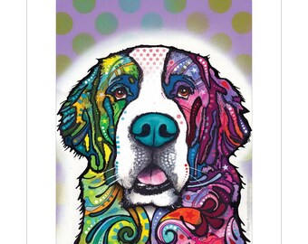 Saint Bernard Dog Pop Art Vinyl Sticker