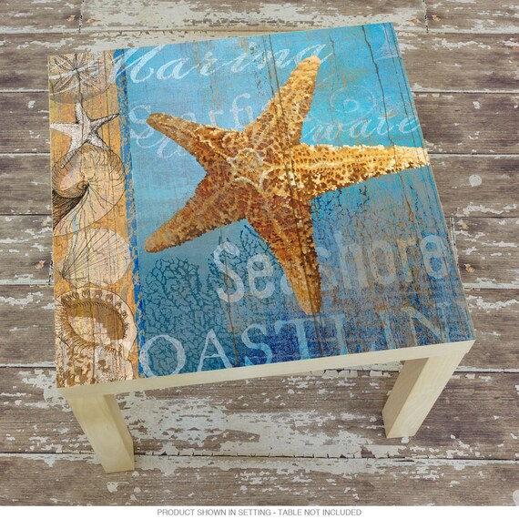 and Sea Beach Collage IKEA LACK Table Graphic Hack Etsy