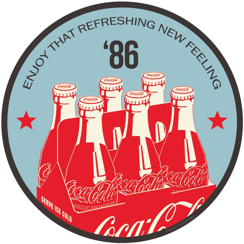 Coca-cola 86 Six Pack Vinyl Sticker - Etsy