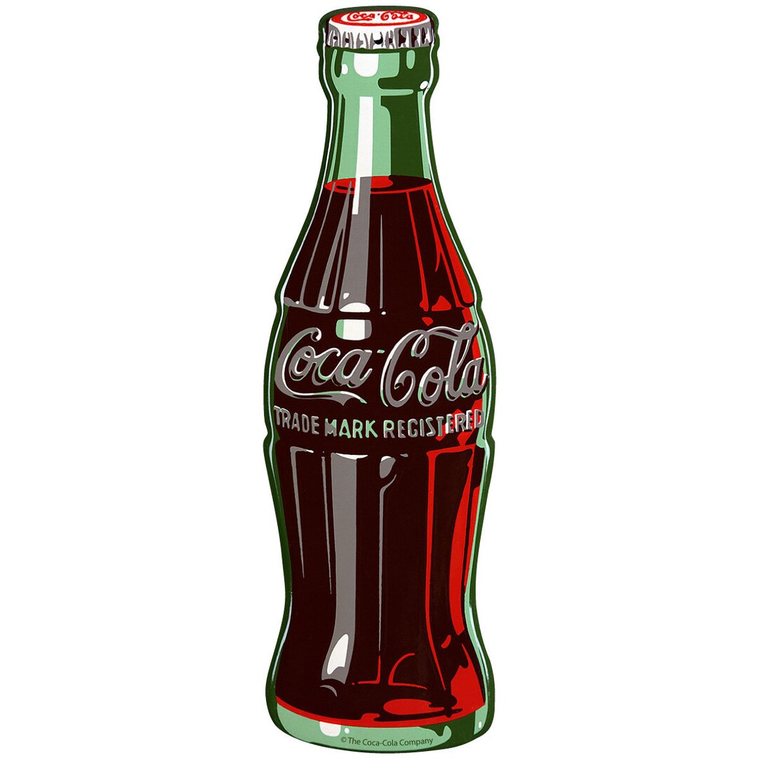 Coca-cola 1950s Contour Bottle Single Vinyl Sticker - Etsy