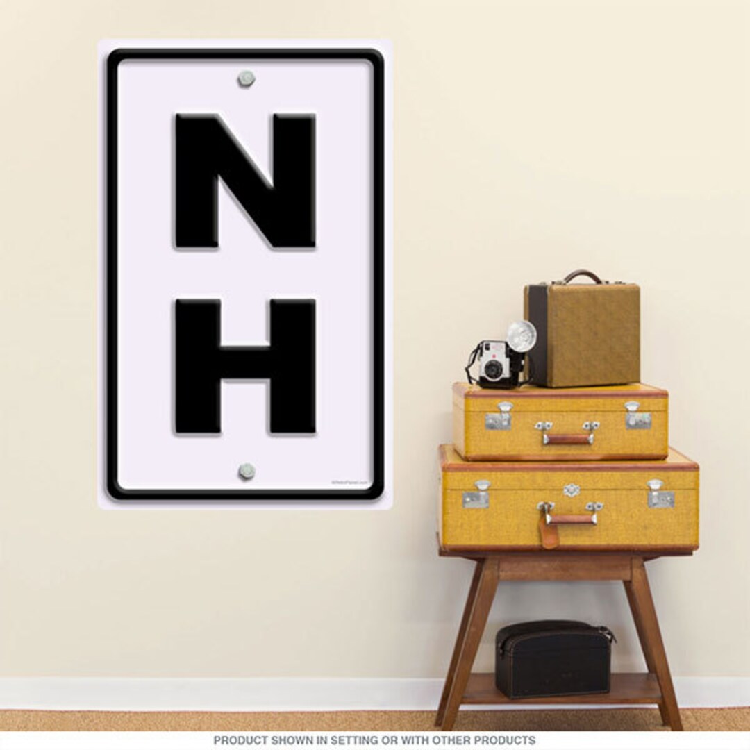 New Hampshire NH State Abbreviation Wall Decal Etsy
